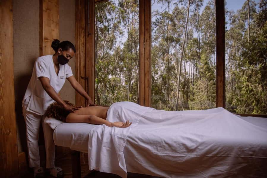 Addis Ababa ,Forest Spa Experience, massage and steam sunna - Kuriftu Entoto’s forest setting