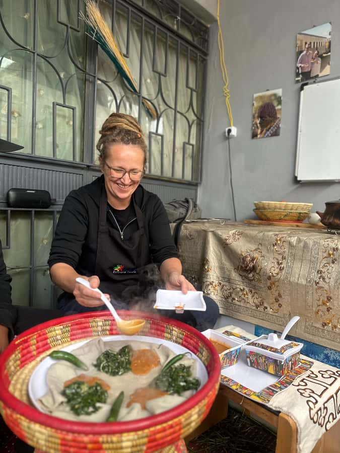Ethiopian cooking class - Learning Ethiopian food from local cooks